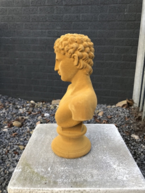 Statue of Adam - finished in velvet - colour Ochre