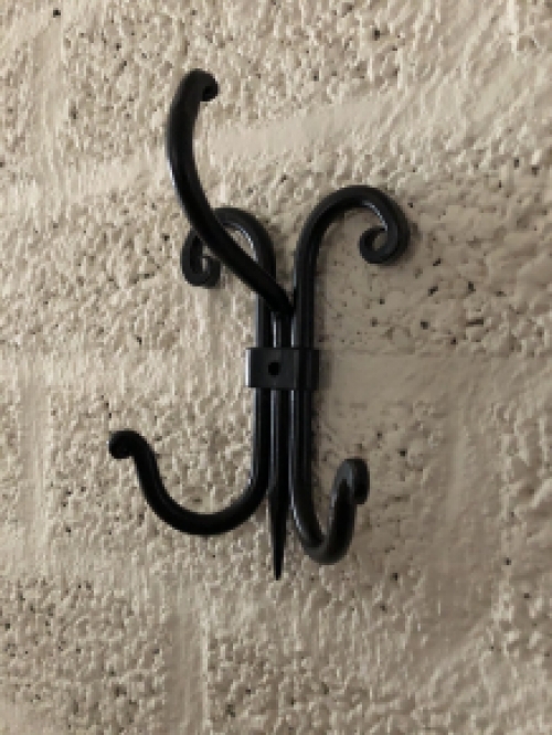Coat stand Spider - wrought iron - black