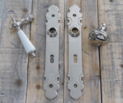 Set of door hardware - retro - for room doors BB - with porcelain handle