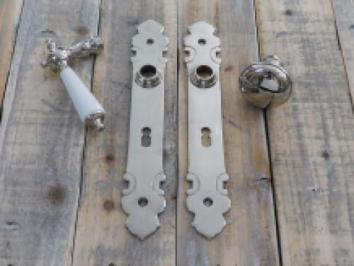 Set of door hardware - retro - for room doors BB - with porcelain handle