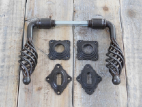 Set of door hardware BB - for internal doors - antique iron dark brown