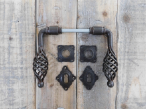 Set of door hardware BB - for internal doors - antique iron dark brown