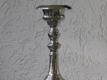 Classic candlestick - nickel - candle holder - 68cm high