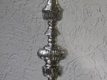 Classic candlestick - nickel - candle holder - 68cm high