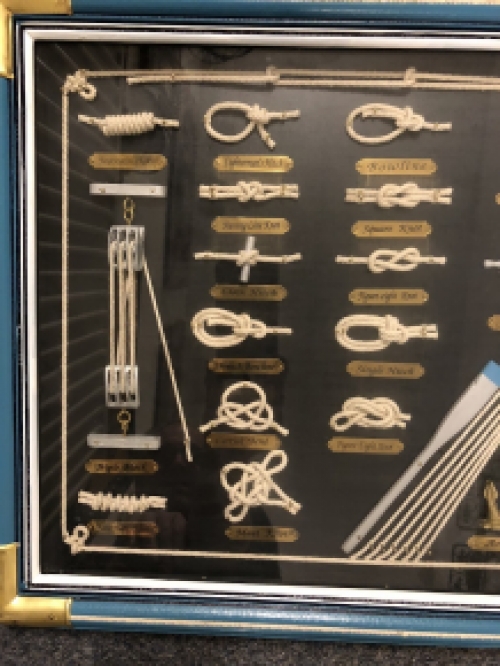 Maritime knots - shipping - rope - anchor wall display case