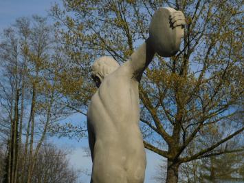 Diskuswerfer auf Sockel XL - 230 cm - Kunststein - Vintage