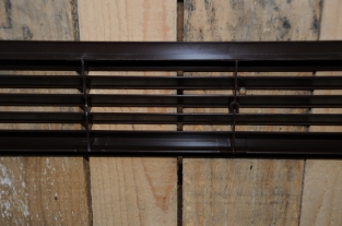 Air grille, ventilation grid, plastic-brown