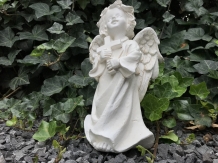 Angel statue with cross, made of polystone