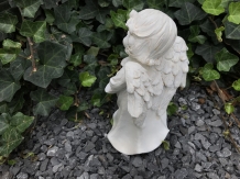 Set of angel statues with cross, made of polystone