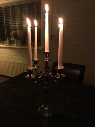 Beautiful 5-armed chrome candlestick