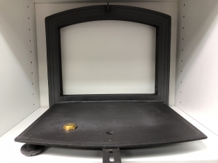 Oven door for stove or oven, cast iron+temp.