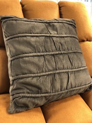 Cushion UNIQUE living, SESTO, dark grey.