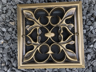 Lüftungsgitter, Kamingitter 19 x19, Alu-Bronze