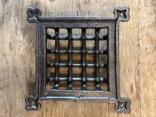 Ventilation grille -Cloister window rack, metal black,-grey window guard, protection
