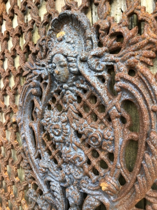 Cast iron-rust door-window grille, wall ornament, beautiful wrought iron !!!