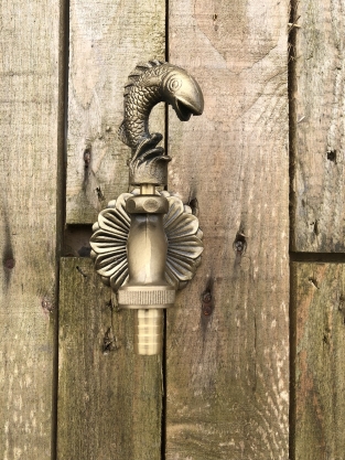 Water tap with Fish - Brass