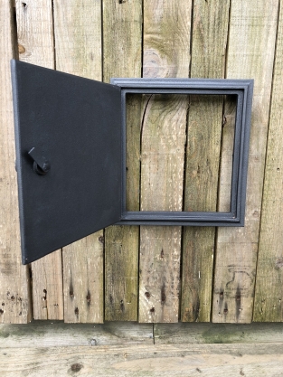 1 hatch for fireplace, cast iron, colour-untreated