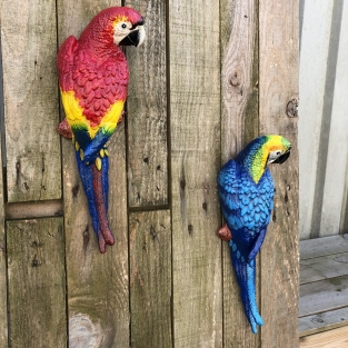 Set of parrots, cast iron