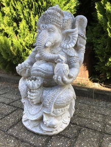 Statue Ganesha 1 - the God of Wisdom, Prosperity and Happiness - Solid Stone