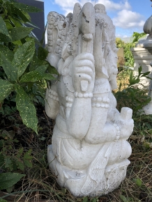 Beeld Ganesha 2, een hindoestaanse god, vol stenen beeld!