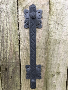 Door handle wrought iron robust in design, beautiful.