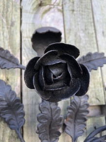 Wrought iron wall ornament, rose motif, very beautiful and unique piece!