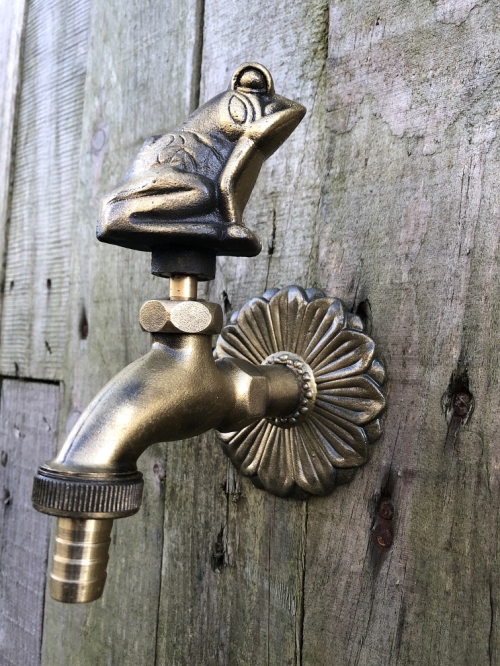 Wasserhahn für Gartenbrunnen, Messing