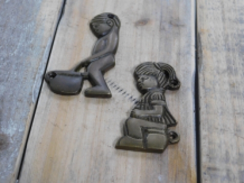 Toilet door plates toilet door sign - brass - for toilet, boy + girl