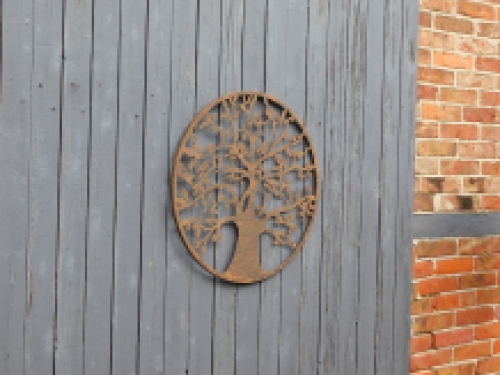 Wandschmuck aus Metall 'Baum des Lebens', mit Vögeln