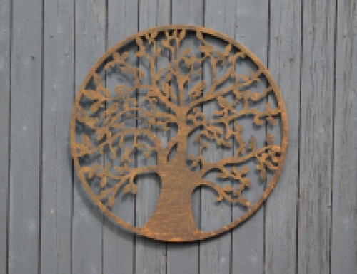 Metal wall ornament 'the tree of life', with birds