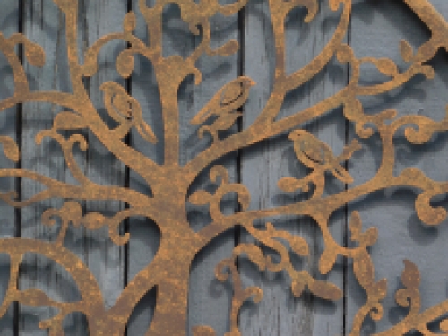 Metal wall ornament 'the tree of life', with birds