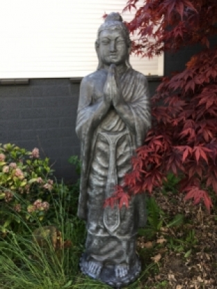 Grüße Buddha XXL-Statue, Vollstein