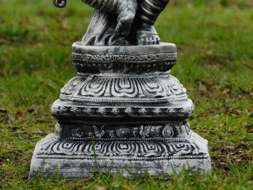 Ganesha XL - silver grey with black - polystone