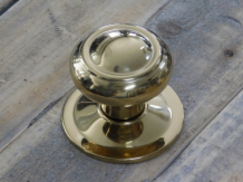 Vaste ronde knop - messing