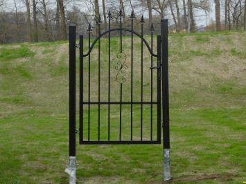 Post for fence - powder coated black - 200 cm