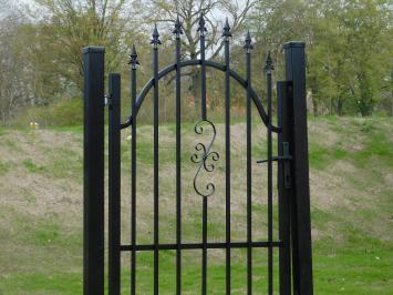 Ornamental gate - powder-coated black - fencing