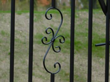 Ornamental gate - powder-coated black - fencing