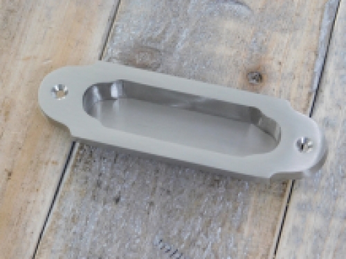 Sliding door handle - bowl handle - matt nickel