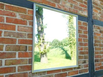 Spiegel Quadratisch - 80 x 80 cm - Rahmen Grau