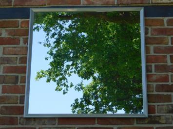 Spiegel Vierkant - 80 x 80 cm - Grijs Frame