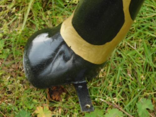 Bijzonder groot beeld ''Giraffe'' - zwart/goud van Polystone