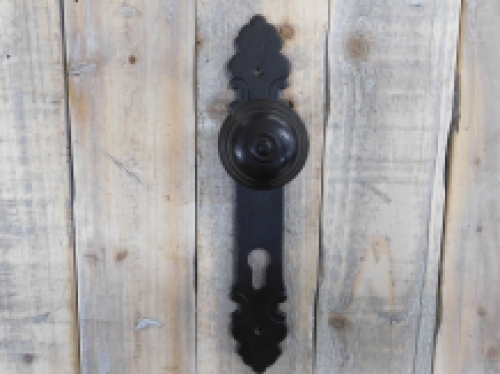 Halve set deurbeslag PZ92 - voor de voordeur - antiek ijzer