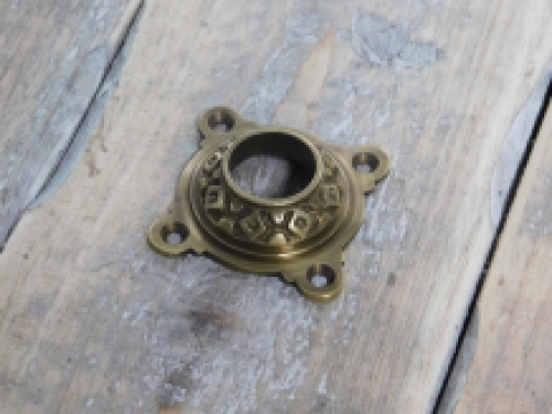 Rosette - patinated brass - rosette for door handle or door knob