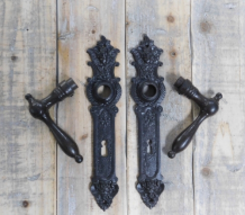 Paar Türgriffe cotta, 2 x Langschild-Engel, - für Türen - Zimmertürschlösser, dunkelbraun
