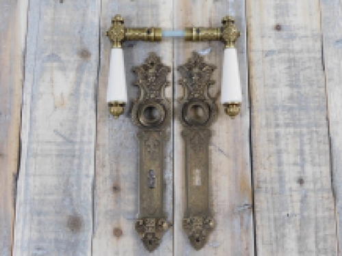 Set of door hardware BB72 - for internal doors - brass patinated