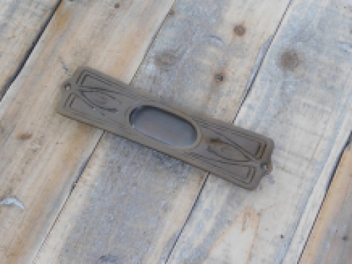 Sliding door handle - Art Nouveau - brass patinated