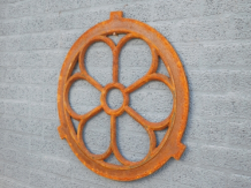 Cast iron stable window round large 70 cm