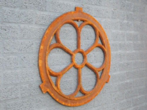 Cast iron stable window round large 70 cm