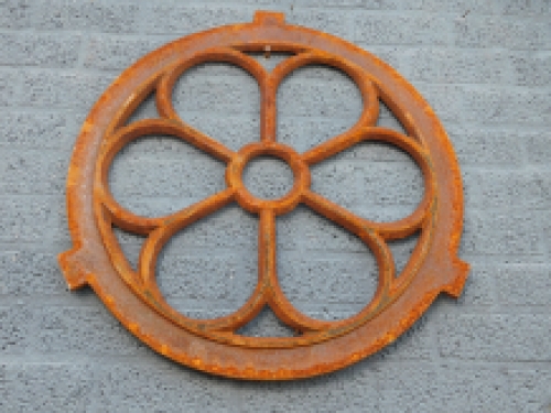 Cast iron stable window round large 70 cm