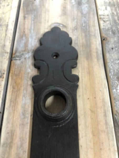 1 Long door plate iron brown 'Cotten' for room door bb 72 mm.